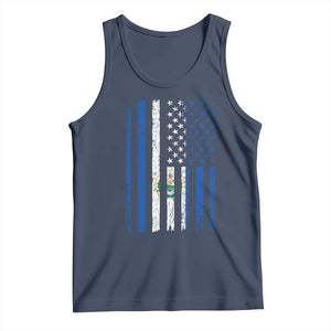 Salvadoran America Flag Tank Top El Salvador USA Patriotic TS10 Navy Print Your Wear