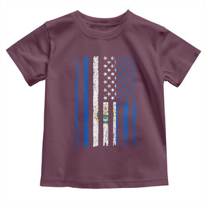 Salvadoran America Flag Toddler T Shirt El Salvador USA Patriotic TS10 Maroon Print Your Wear