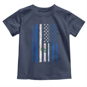 Salvadoran America Flag Toddler T Shirt El Salvador USA Patriotic TS10 Navy Print Your Wear