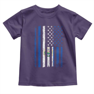 Salvadoran America Flag Toddler T Shirt El Salvador USA Patriotic TS10 Purple Print Your Wear