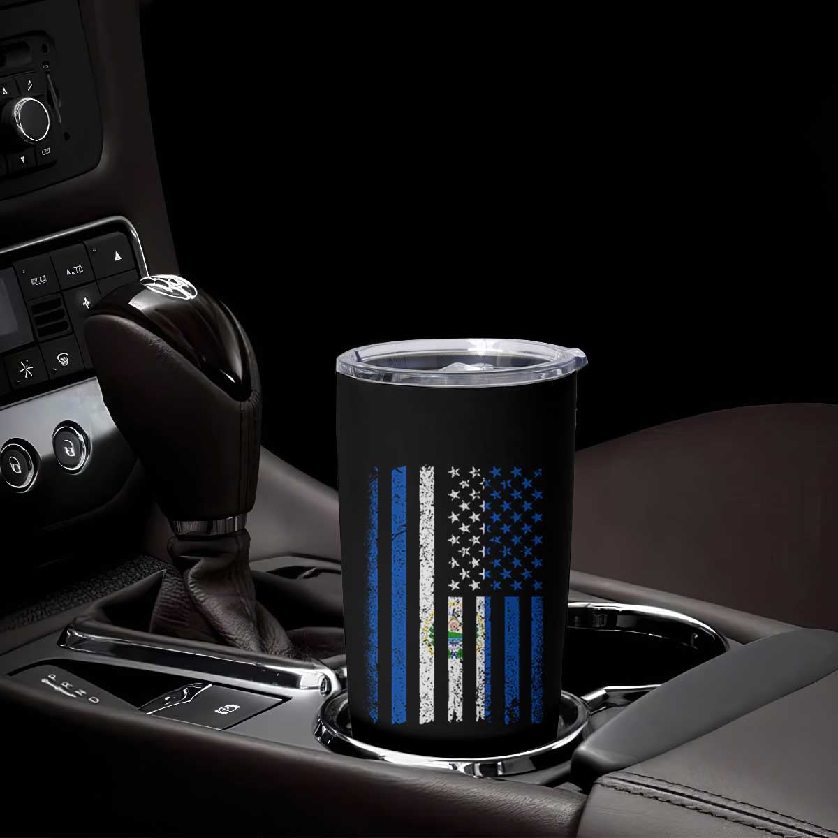 Salvadoran America Flag Tumbler Cup El Salvador USA Patriotic TS10 Print Your Wear