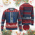Salvadoran America Flag Knit Sweatshirt El Salvador USA Patriotic TS10 Burgundy Print Your Wear