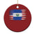 El Salvador American Flag Christmas Ornament Distressed Grunge USA Salvadoran Pride TS10 Print Your Wear