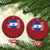 El Salvador American Flag Christmas Ornament Distressed Grunge USA Salvadoran Pride TS10 Circle Red Print Your Wear