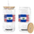 El Salvador American Flag Glass Can Distressed Grunge USA Salvadoran Pride TS10 Print Your Wear
