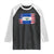 El Salvador American Flag Raglan Shirt Distressed Grunge USA Salvadoran Pride TS10 Black White Print Your Wear