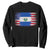 El Salvador American Flag Sweatshirt Distressed Grunge USA Salvadoran Pride TS10 Black Print Your Wear