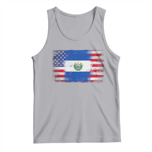 El Salvador American Flag Tank Top Distressed Grunge USA Salvadoran Pride TS10 Athletic Heather Print Your Wear