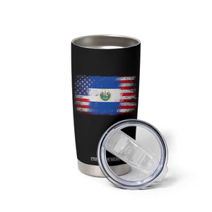 El Salvador American Flag Tumbler Cup Distressed Grunge USA Salvadoran Pride TS10 Print Your Wear