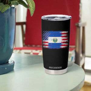 El Salvador American Flag Tumbler Cup Distressed Grunge USA Salvadoran Pride TS10 Print Your Wear