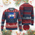 El Salvador American Flag Knit Sweatshirt Distressed Grunge USA Salvadoran Pride TS10 Burgundy Print Your Wear