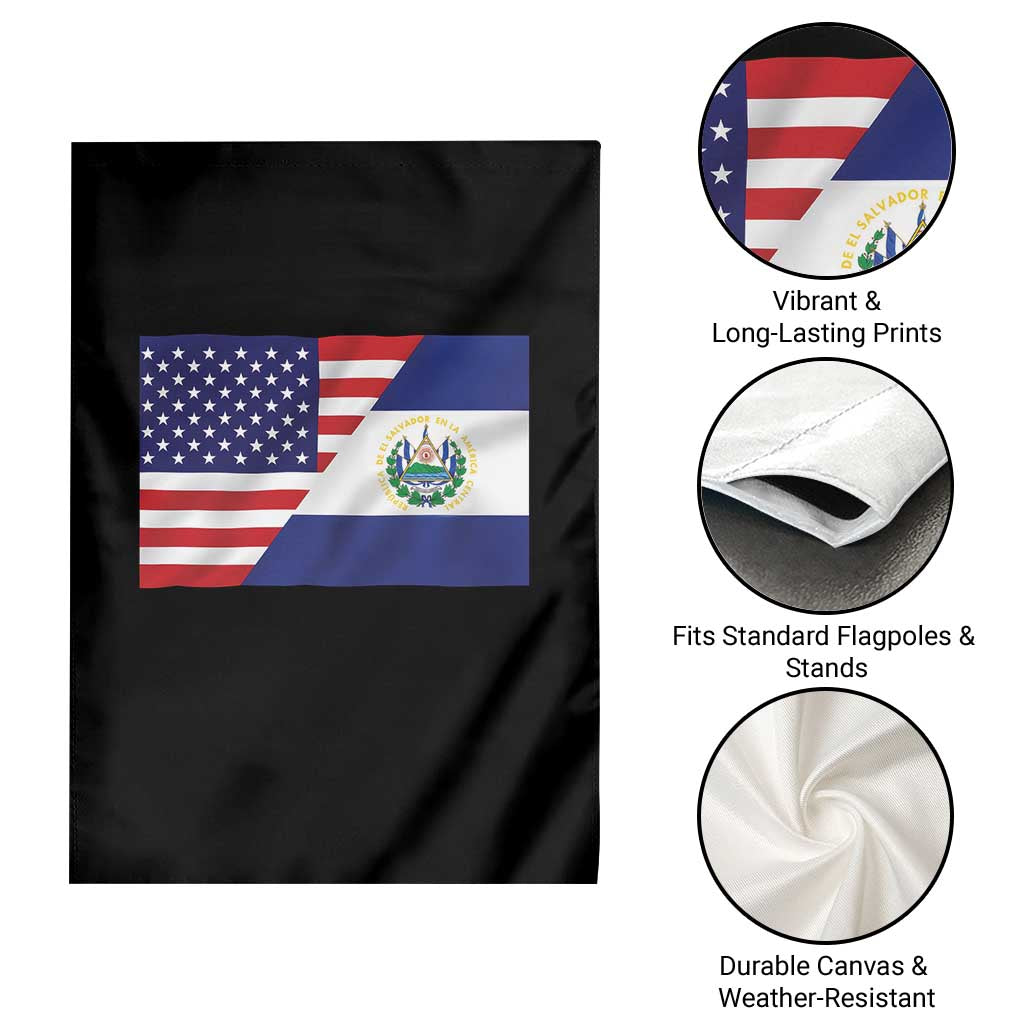 El Salvador American Flag Garden Flag Salvadoran USA Pride Heritage Roots TS10 Print Your Wear