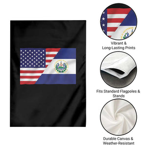 El Salvador American Flag Garden Flag Salvadoran USA Pride Heritage Roots TS10 Print Your Wear