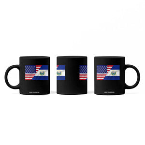 El Salvador American Flag Coffee Mug Salvadoran USA Pride Heritage Roots TS10 Print Your Wear