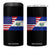 El Salvador American Flag 4 in 1 Can Cooler Tumbler Salvadoran USA Pride Heritage Roots TS10 One Size: 16 oz Black Print Your Wear