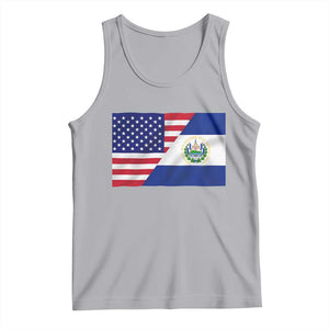 El Salvador American Flag Tank Top Salvadoran USA Pride Heritage Roots TS10 Athletic Heather Print Your Wear