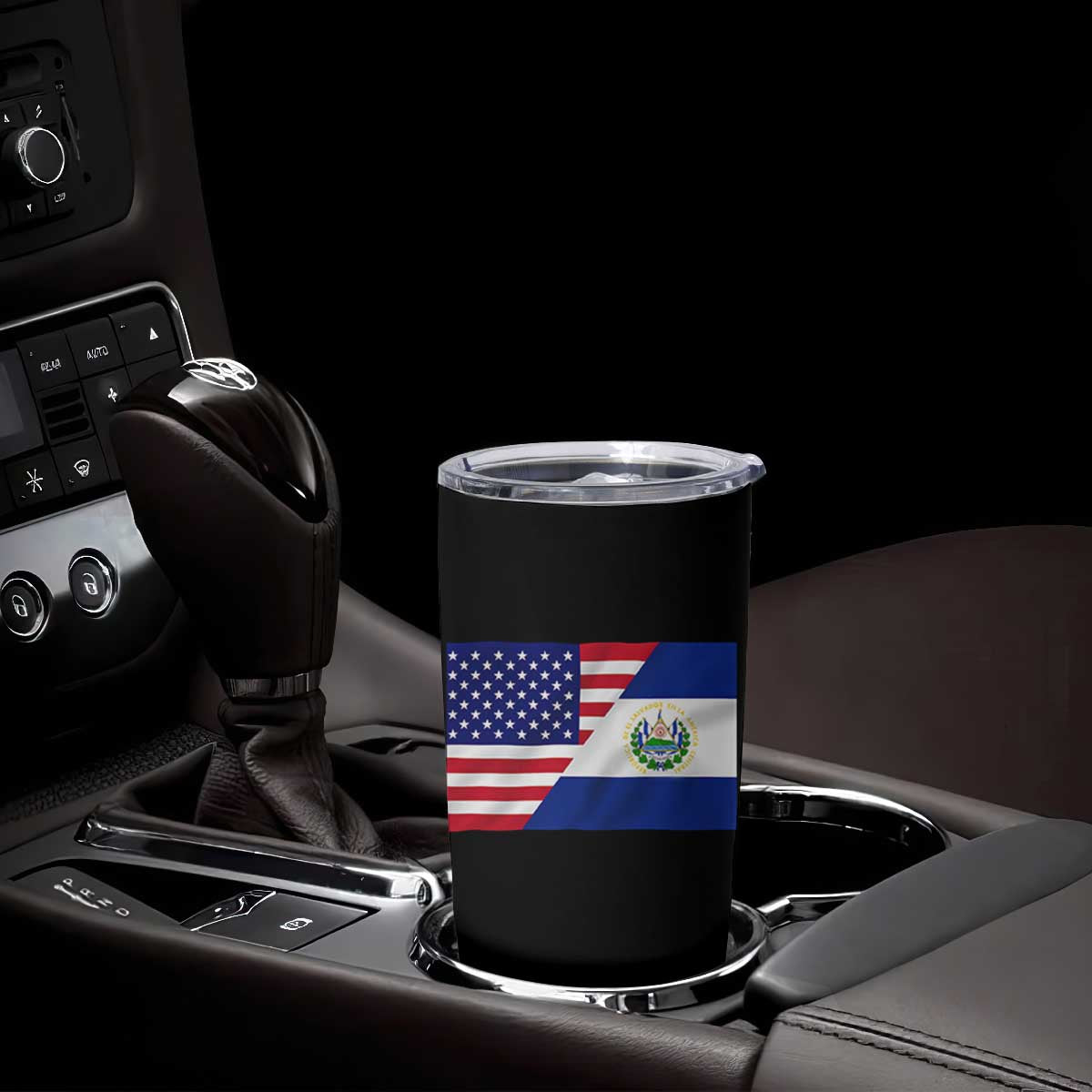 El Salvador American Flag Tumbler Cup Salvadoran USA Pride Heritage Roots TS10 Print Your Wear