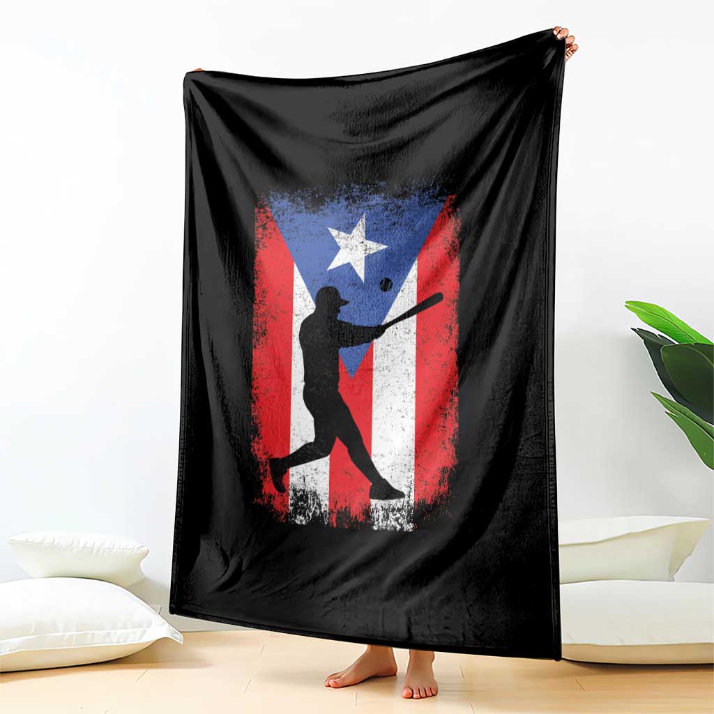 Puerto Rico Flag Baseball Throw Blanket Cool Distressed Jersey Gift Boricua Boys TS10 Print Your Wear