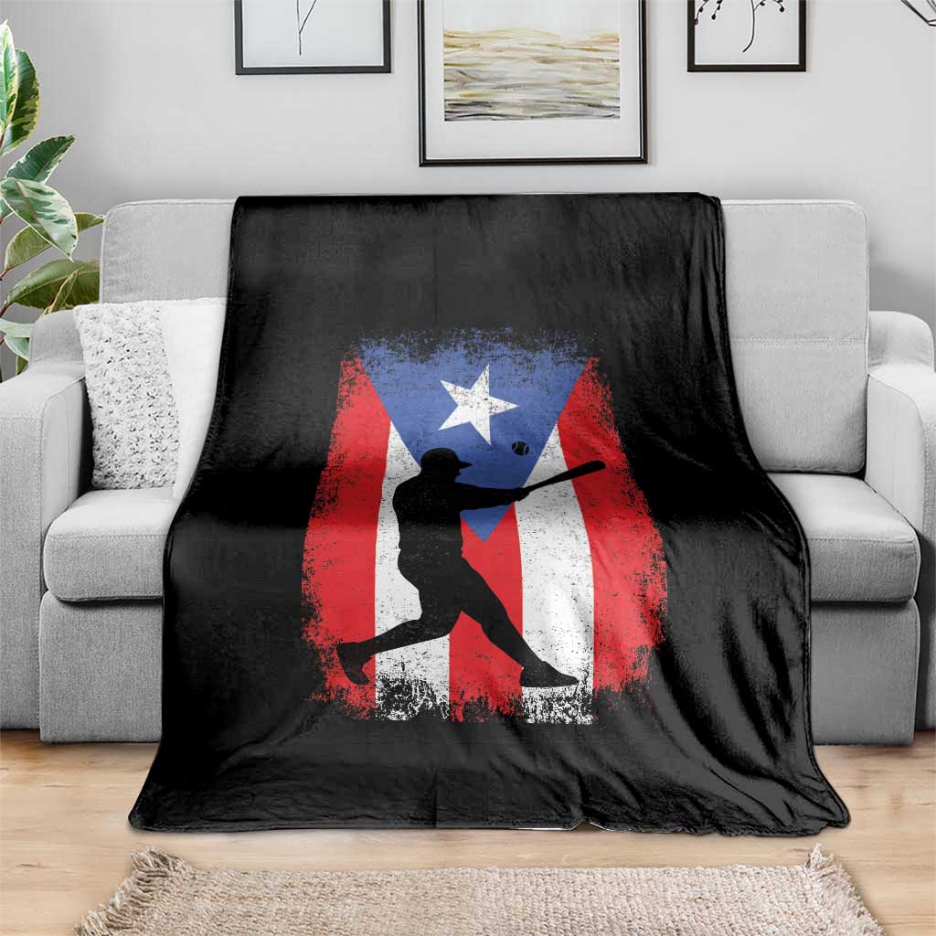 Puerto Rico Flag Baseball Throw Blanket Cool Distressed Jersey Gift Boricua Boys TS10 Print Your Wear