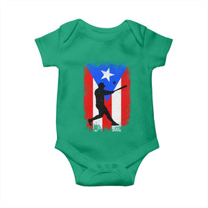 Puerto Rico Flag Baseball Baby Onesie Cool Distressed Jersey Gift Boricua Boys TS10 Irish Green Print Your Wear