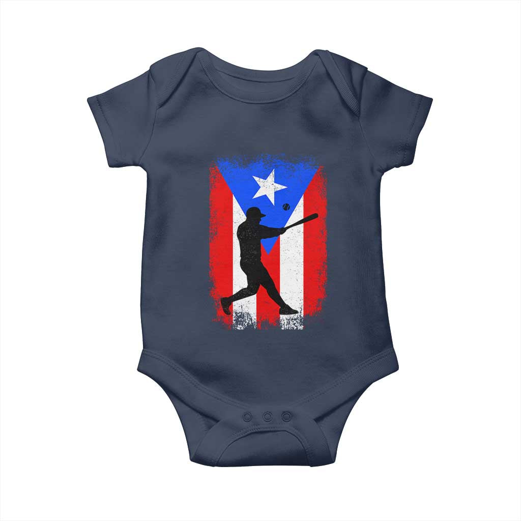 Puerto Rico Flag Baseball Baby Onesie Cool Distressed Jersey Gift Boricua Boys TS10 Navy Print Your Wear