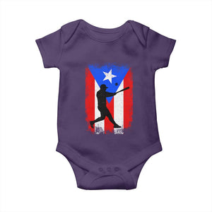 Puerto Rico Flag Baseball Baby Onesie Cool Distressed Jersey Gift Boricua Boys TS10 Purple Print Your Wear