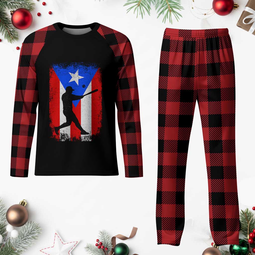 Puerto Rico Flag Baseball Plaid Pajama Set Cool Distressed Jersey Gift Boricua Boys TS10 Buffalo Plaid Print Your Wear