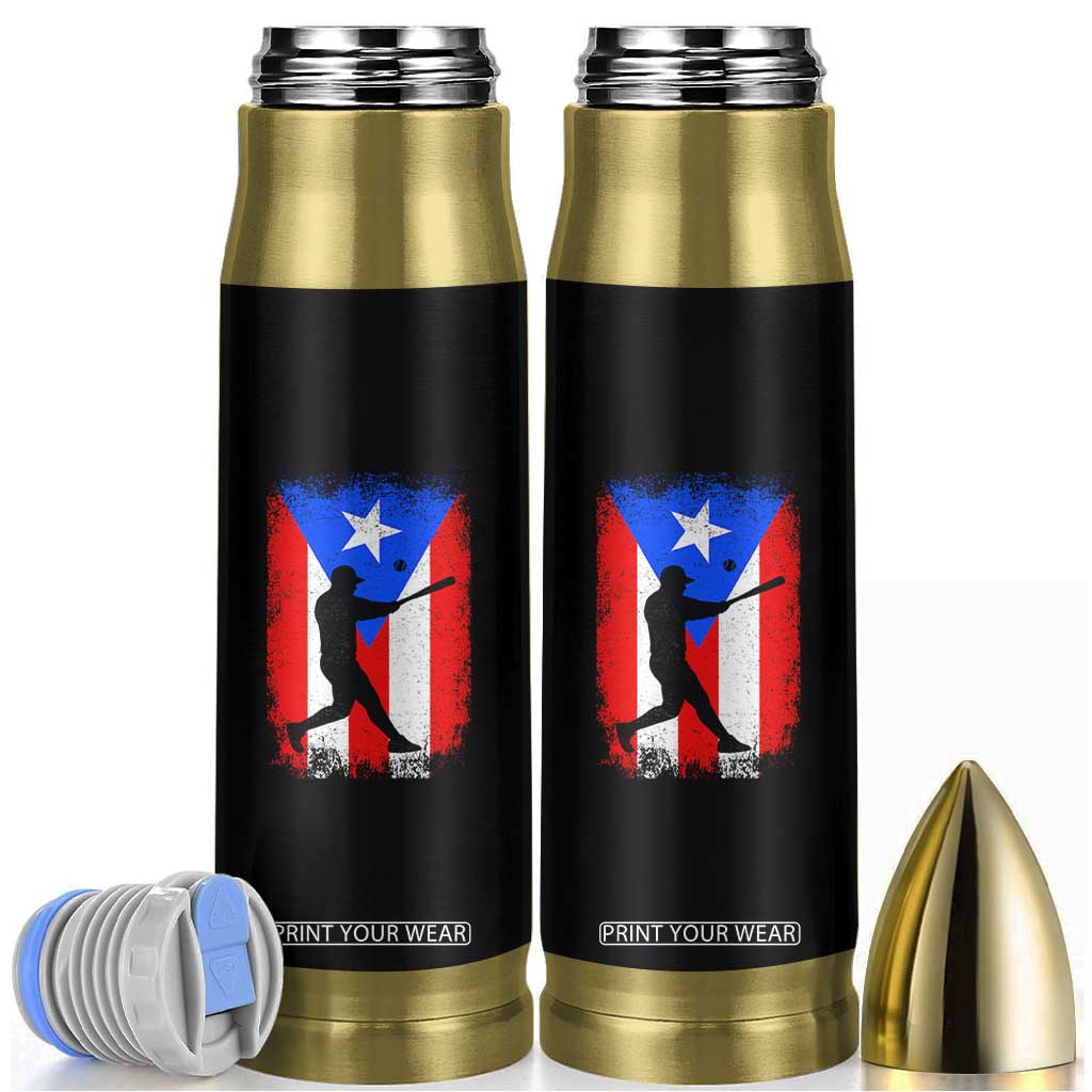 Puerto Rico Flag Baseball Bullet Tumbler Cool Distressed Jersey Gift Boricua Boys TS10 Black Print Your Wear
