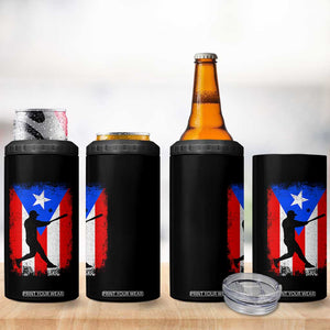 Puerto Rico Flag Baseball 4 in 1 Can Cooler Tumbler Cool Distressed Jersey Gift Boricua Boys TS10 Print Your Wear