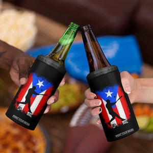 Puerto Rico Flag Baseball 4 in 1 Can Cooler Tumbler Cool Distressed Jersey Gift Boricua Boys TS10 Print Your Wear