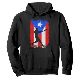 Puerto Rico Flag Baseball Hoodie Cool Distressed Jersey Gift Boricua Boys TS10 Black Print Your Wear