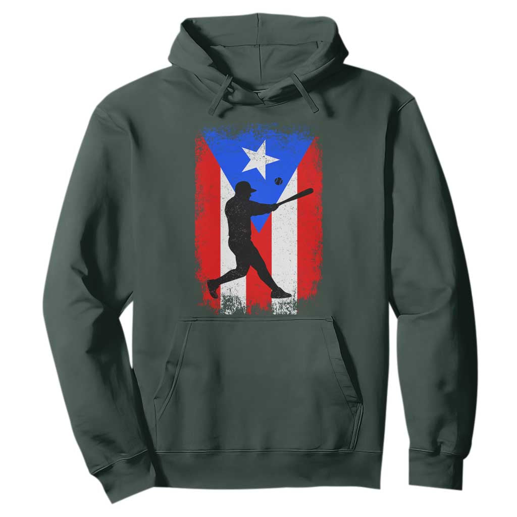 Puerto Rico Flag Baseball Hoodie Cool Distressed Jersey Gift Boricua Boys TS10 Dark Forest Green Print Your Wear