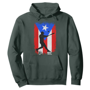 Puerto Rico Flag Baseball Hoodie Cool Distressed Jersey Gift Boricua Boys TS10 Dark Forest Green Print Your Wear