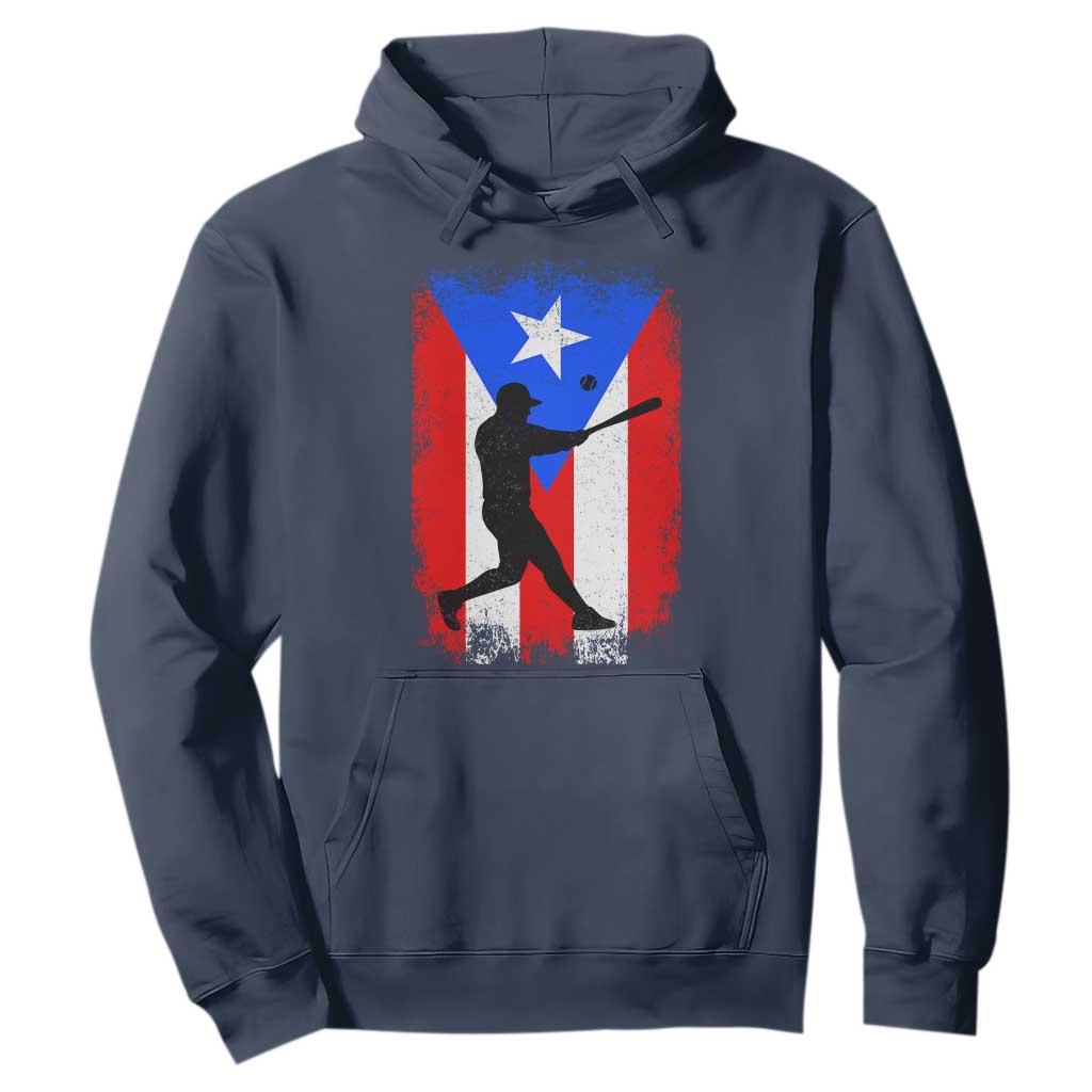 Puerto Rico Flag Baseball Hoodie Cool Distressed Jersey Gift Boricua Boys TS10 Navy Print Your Wear