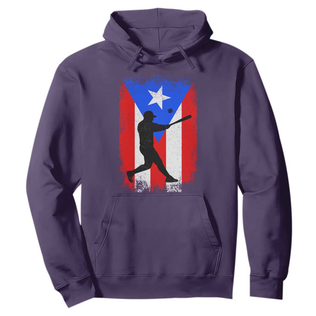 Puerto Rico Flag Baseball Hoodie Cool Distressed Jersey Gift Boricua Boys TS10 Purple Print Your Wear