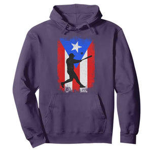 Puerto Rico Flag Baseball Hoodie Cool Distressed Jersey Gift Boricua Boys TS10 Purple Print Your Wear