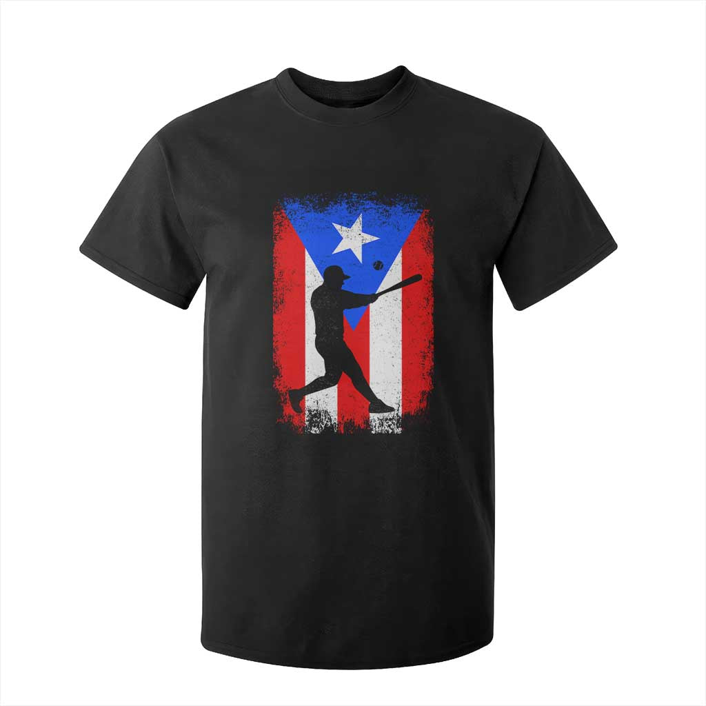 Puerto Rico Flag Baseball T Shirt For Kid Cool Distressed Jersey Gift Boricua Boys TS10 Black Print Your Wear