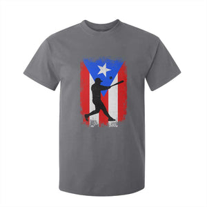 Puerto Rico Flag Baseball T Shirt For Kid Cool Distressed Jersey Gift Boricua Boys TS10 Charcoal Print Your Wear