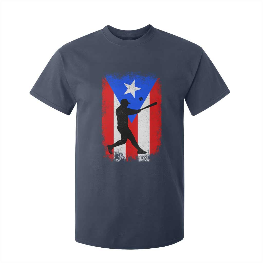 Puerto Rico Flag Baseball T Shirt For Kid Cool Distressed Jersey Gift Boricua Boys TS10 Navy Print Your Wear