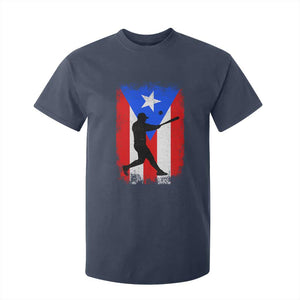 Puerto Rico Flag Baseball T Shirt For Kid Cool Distressed Jersey Gift Boricua Boys TS10 Navy Print Your Wear