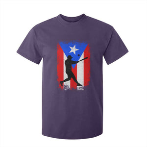 Puerto Rico Flag Baseball T Shirt For Kid Cool Distressed Jersey Gift Boricua Boys TS10 Purple Print Your Wear