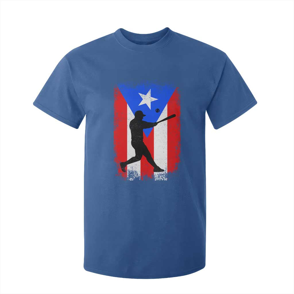 Puerto Rico Flag Baseball T Shirt For Kid Cool Distressed Jersey Gift Boricua Boys TS10 Royal Blue Print Your Wear