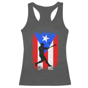Puerto Rico Flag Baseball Racerback Tank Top Cool Distressed Jersey Gift Boricua Boys TS10 Dark Heather Print Your Wear