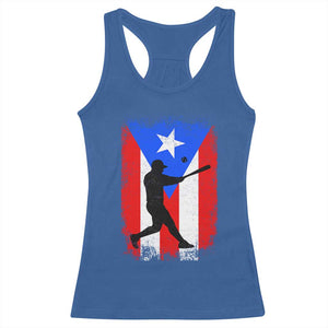Puerto Rico Flag Baseball Racerback Tank Top Cool Distressed Jersey Gift Boricua Boys TS10 Royal Blue Print Your Wear