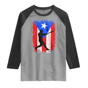 Puerto Rico Flag Baseball Raglan Shirt Cool Distressed Jersey Gift Boricua Boys TS10 Sport Gray Black Print Your Wear