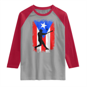 Puerto Rico Flag Baseball Raglan Shirt Cool Distressed Jersey Gift Boricua Boys TS10 Sport Gray Red Print Your Wear