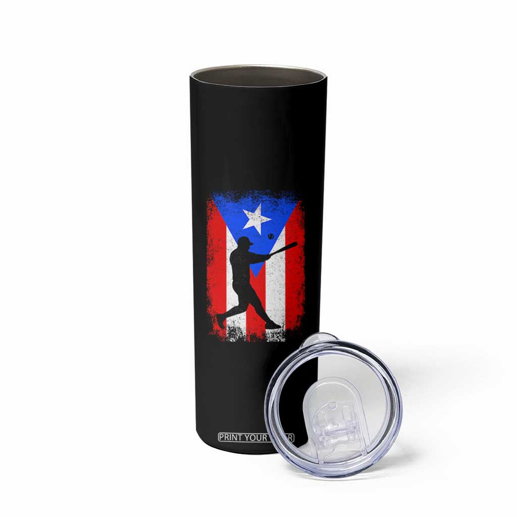 Puerto Rico Flag Baseball Skinny Tumbler Cool Distressed Jersey Gift Boricua Boys TS10 Print Your Wear
