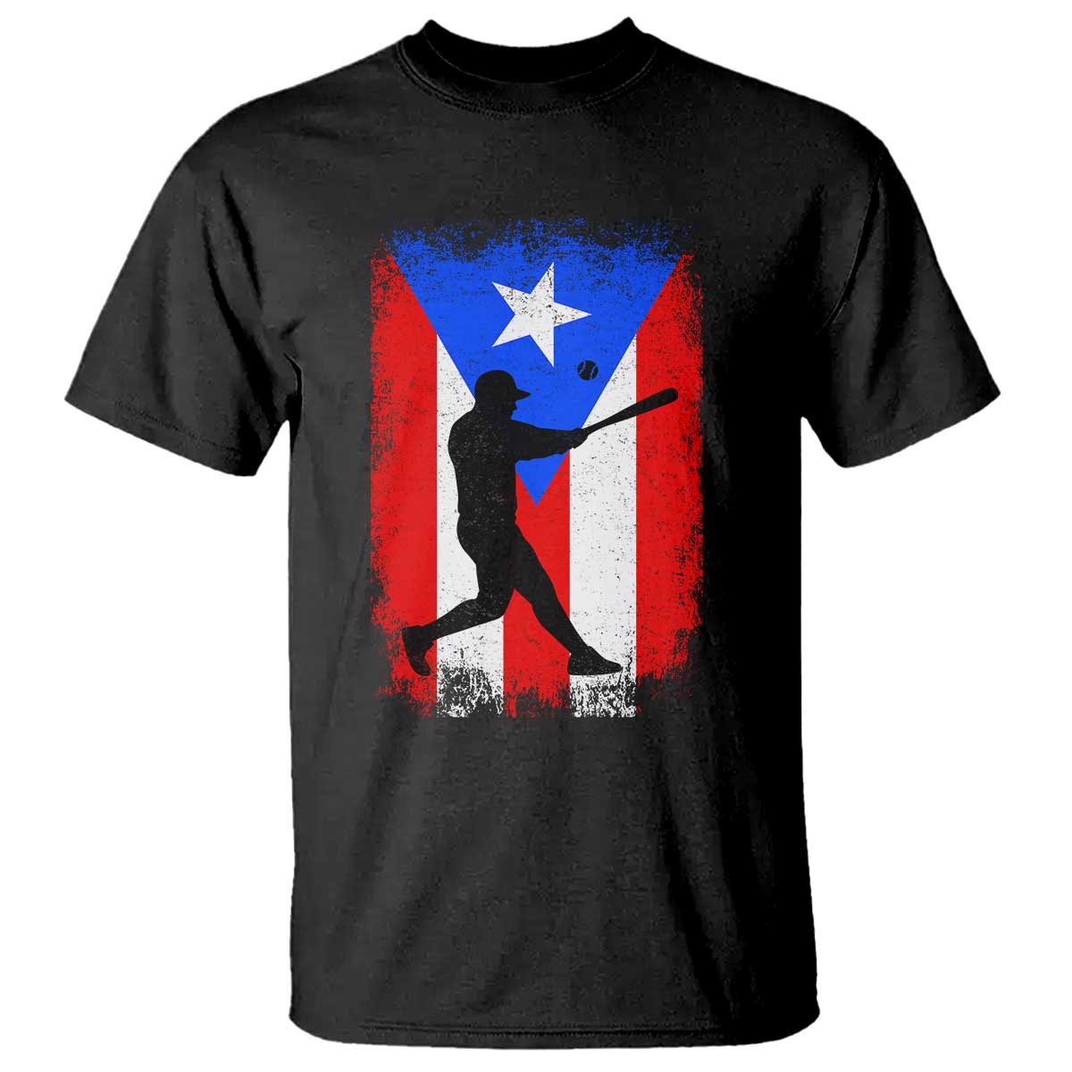 Puerto Rico Flag Baseball T Shirt Cool Distressed Jersey Gift Boricua Boys TS10 Black Print Your Wear