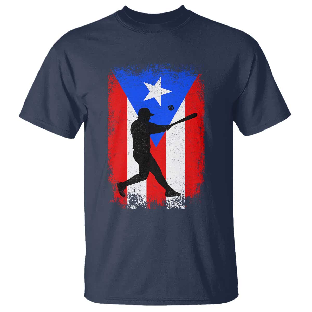 Puerto Rico Flag Baseball T Shirt Cool Distressed Jersey Gift Boricua Boys TS10 Navy Print Your Wear