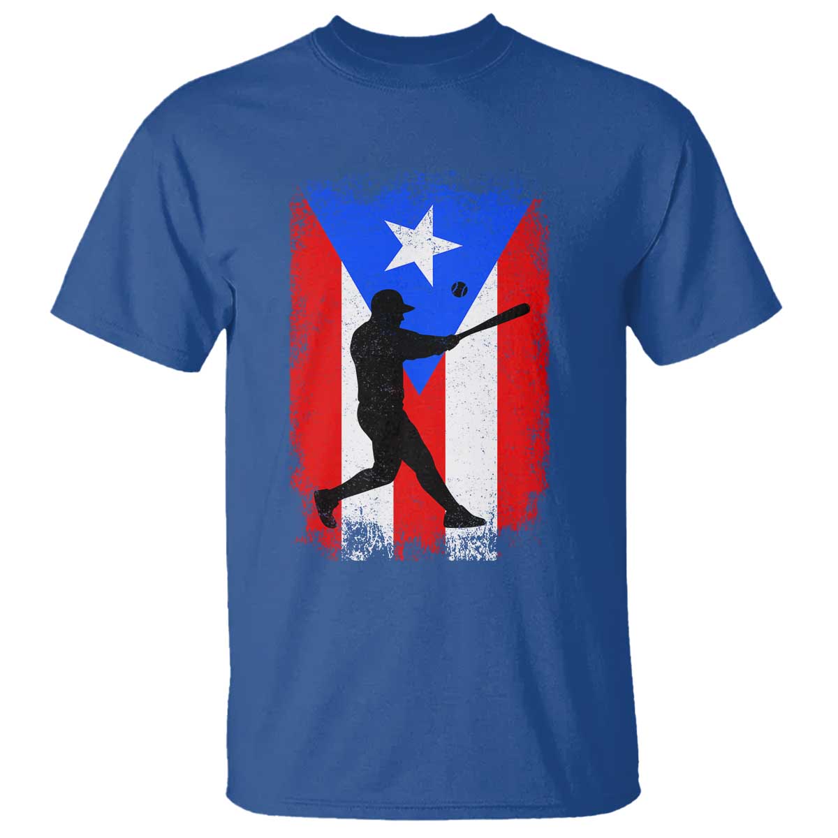Puerto Rico Flag Baseball T Shirt Cool Distressed Jersey Gift Boricua Boys TS10 Royal Blue Print Your Wear